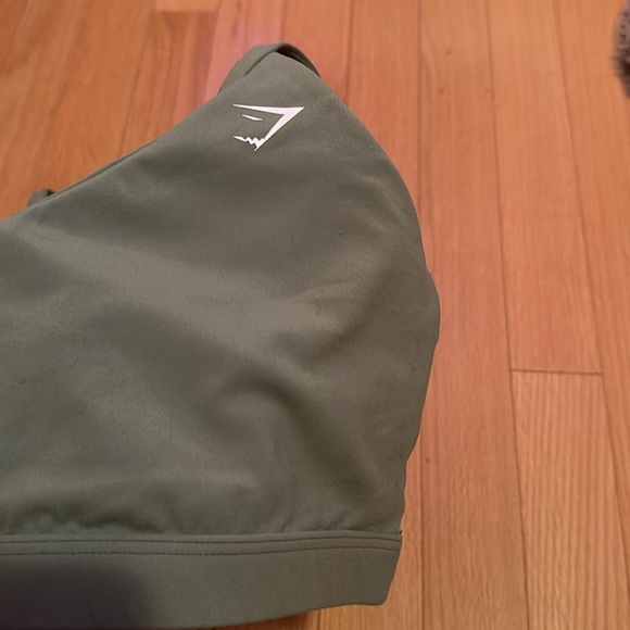 Gymshark V-Neck Sports Bra (Sage Green) - Picture 3 of 4
